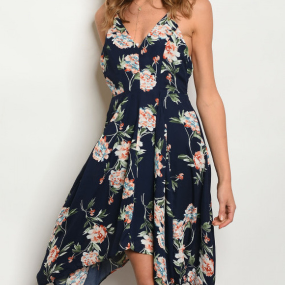 FLORAL SYMMETRICAL DRESS @LAST ONE - Picture 2 of 3